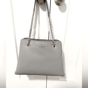 Kate Spade Jordyn medium chain handle shoulder bag Nymbus Grey Silver NWT